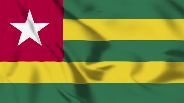 4K Togo Flag - Loopable