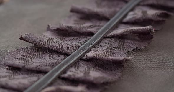 Black Lace Ruffles Closeup alt