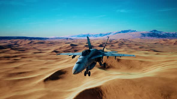 American Military Plane Over the Desert alt