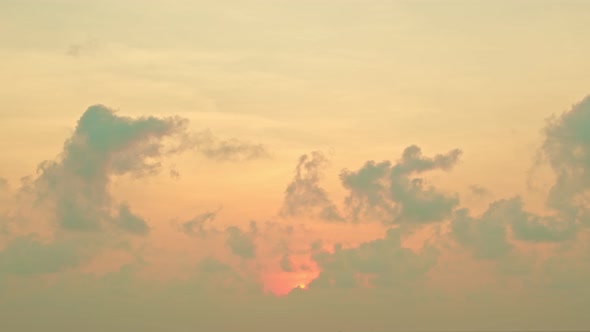 Red Sunset In Moving Cloud alt