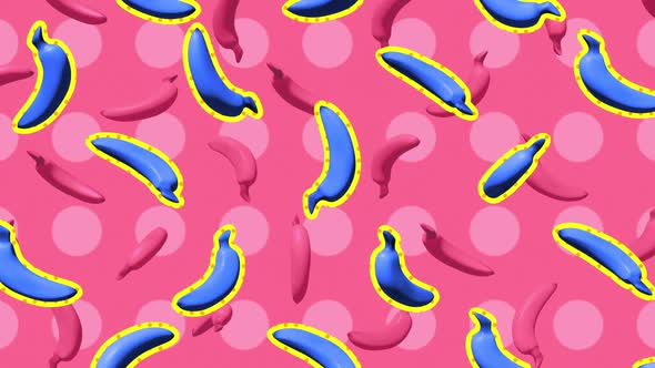 3D Banana Abstract Background