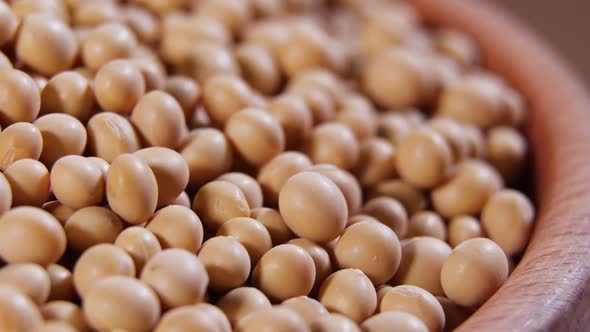 Raw Soy Bean Top View Texture High in Fiber Supplementary Food Protein Healthy Food Soybeans Organic alt