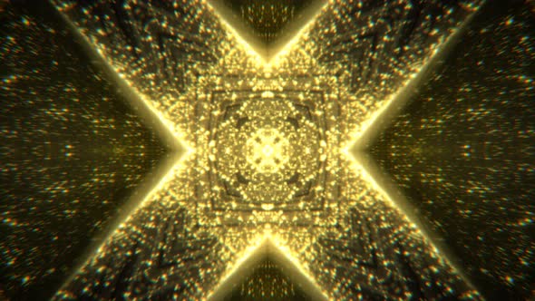 Golden Particles Led Background 4K