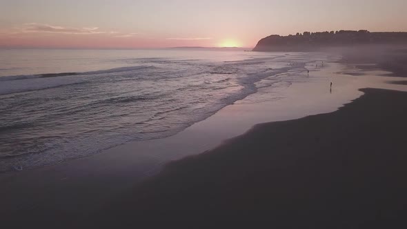 Romantic sunset on the beach