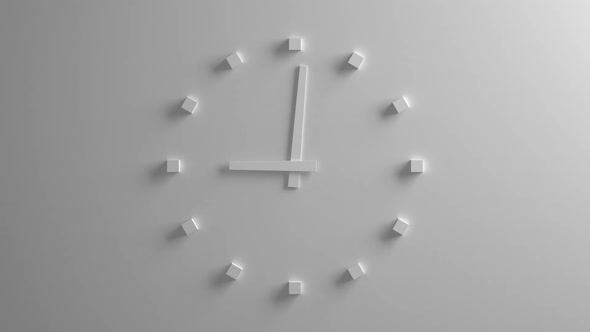 3D Clock 12-Hour Time Lapse alt