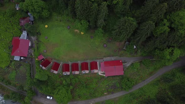 Aerial photography - Drone for rural huts in Ayder mountains - Rize - Turkey