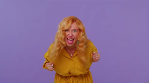 Girl Wish for Good Luck and Becoming Surprised About Sudden Dream Come True Waiting Lottery Winning alt