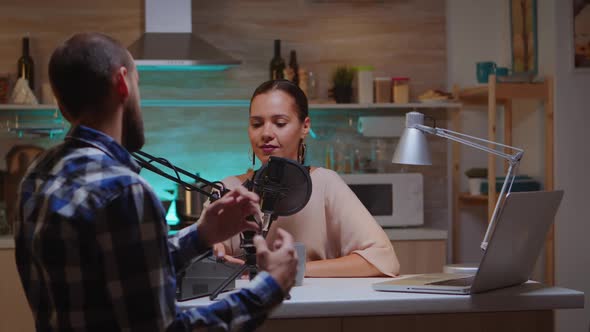 Rear View of Guest Talking alt