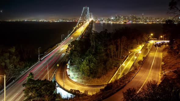 Bay Bridge San Francisco Time Lapse alt