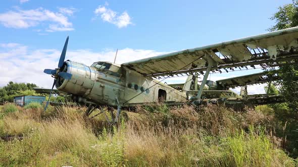 Abandoned And Destroyed Planes Are in The Field