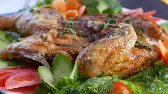 Tobacco Chicken with a Vegetables alt