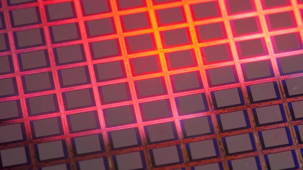 Silicon Wafers Reflect Red Light