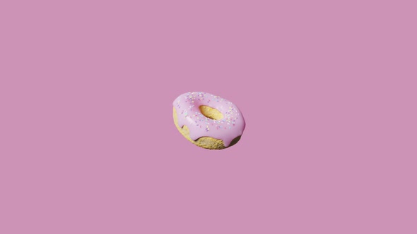 Rotating pink donut