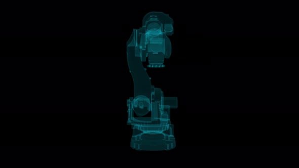 Industrial Robotic Arms XRay Hologram