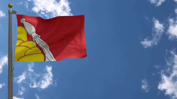 Voronezh Oblast Flag (Russia) On Flagpole alt