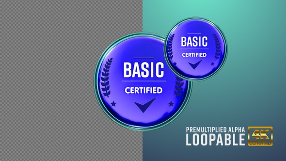 Basic Certified Badge Looping with Alpha Channel alt