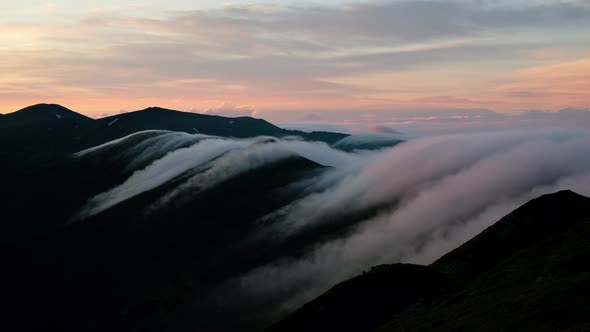  Video Footage Timelapse of Carpathian Mountains