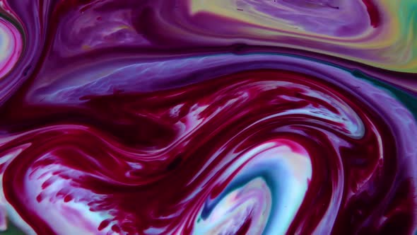 Colorful Liquid Ink Colors Blending Burst Swirl Fluid 113