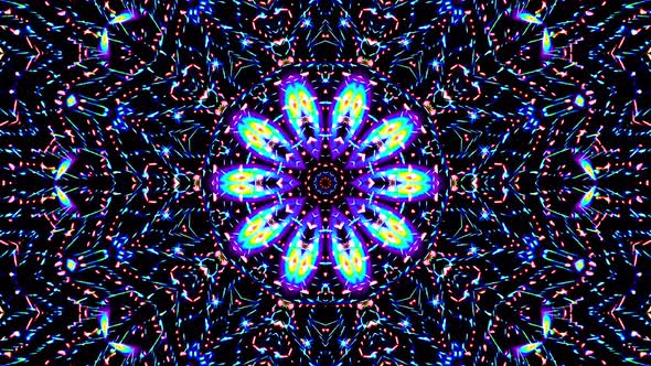 Abstract Kaleidoscope pattern with full colors. Magic mandala. 4k alt