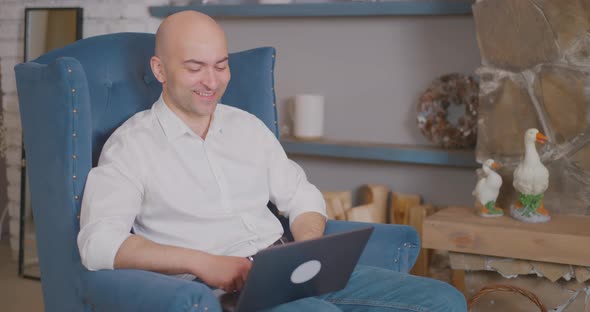 Happy family Father is working on laptop Turkish family alt