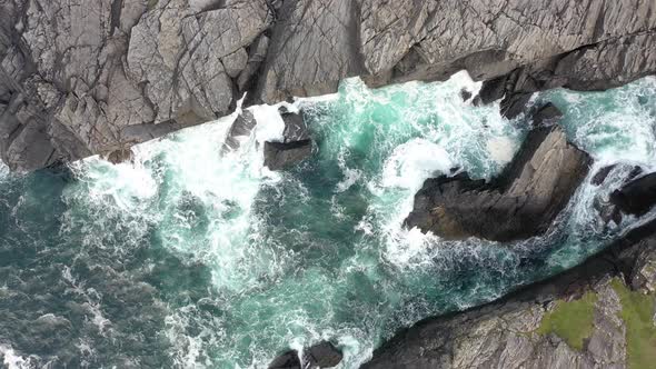 Aerial View of the Coastline at Daros in County Donegal - Ireland. alt