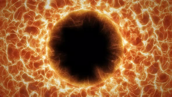 Hot Volcanic Magma Tunnel