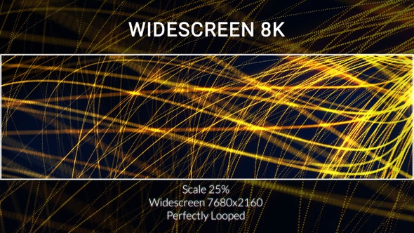 Gold Abstract Particles Background Widescreen 8k alt