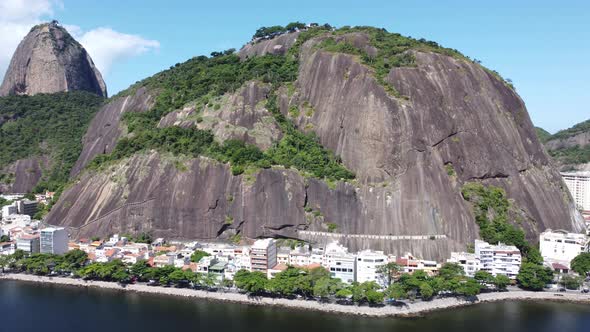 Rio de Janeiro Brazil. Tropical beach scenery. Postalcard of coastal city alt