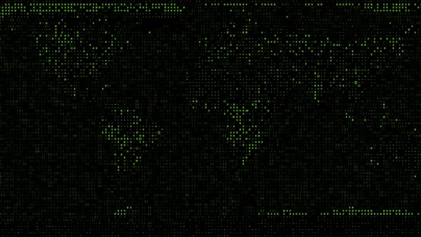 Earth Data Pixel Pattern Animation