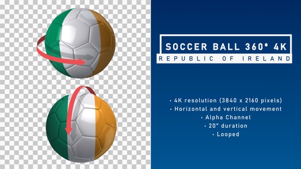 Soccer Ball 360º 4K - Republic Of Ireland