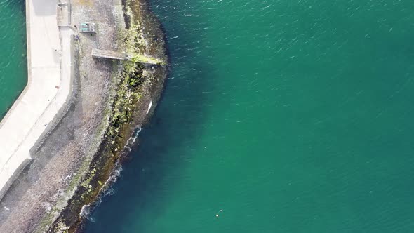 Aerial View of Sailing Boats, Ships and Yachts in Dun Laoghaire Marina Harbour, Ireland