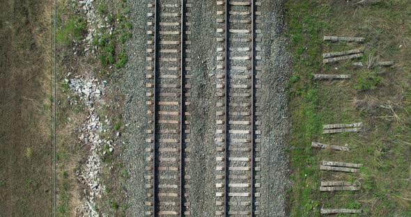 Railway Tracks Aerial View