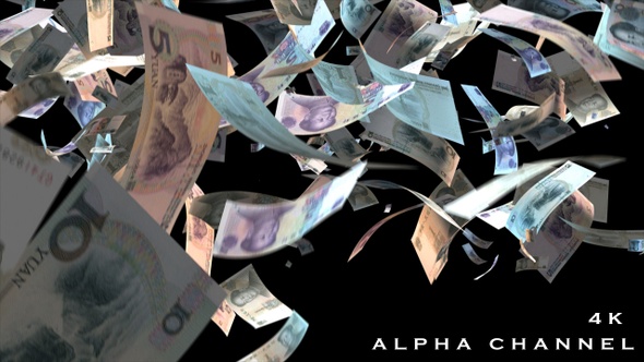 Falling China Money Banknotes alt
