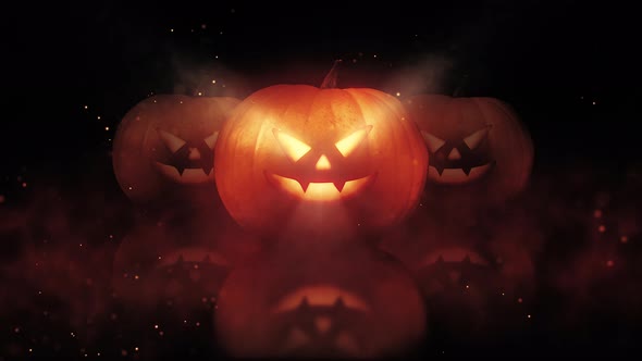 Pumpkin Helloween Dark Background