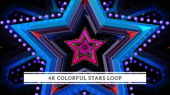 4K Colorful Stars Loop