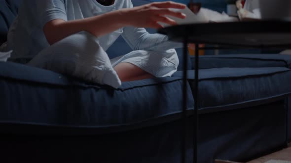 Sad Woman Feeling Distressed Frustrated By Eviction Notice alt