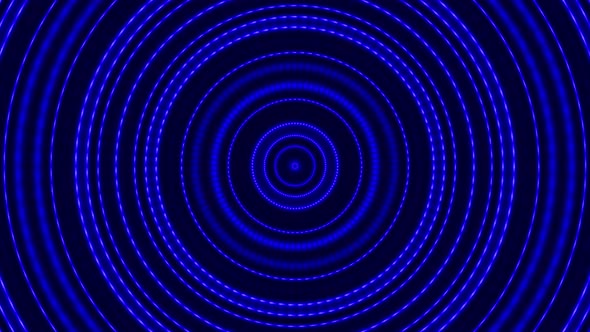 Abstract Blue Circle Waves Loop Background