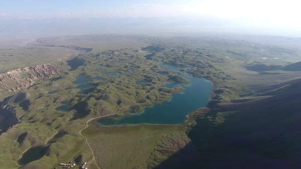 Tulpar-Kol Lake  (Aerial) alt