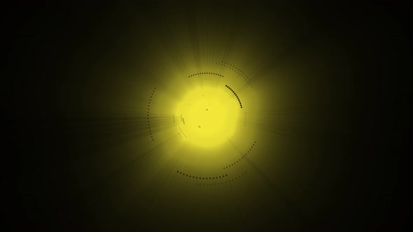 Yellow Circular Light Motion Animation