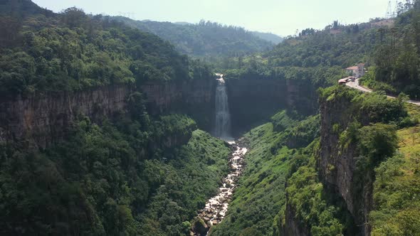 Aerial View of the El Salto De Tequendama Waterfall