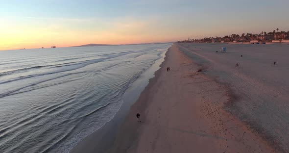 Sunset Glide Along The Coast