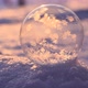 Soap Bubble in the Snow in Winter - VideoHive Item for Sale