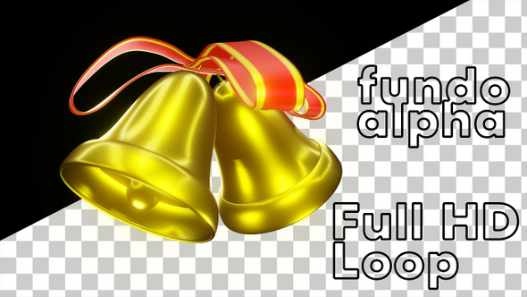 Christmas Bells 3D Full Hd Loop Animation alt