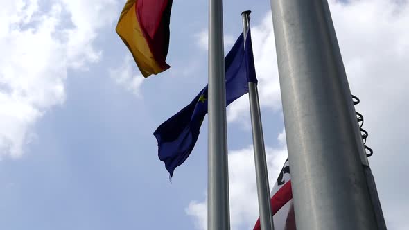 Flags On Poles - EU, Germany, Berlin alt