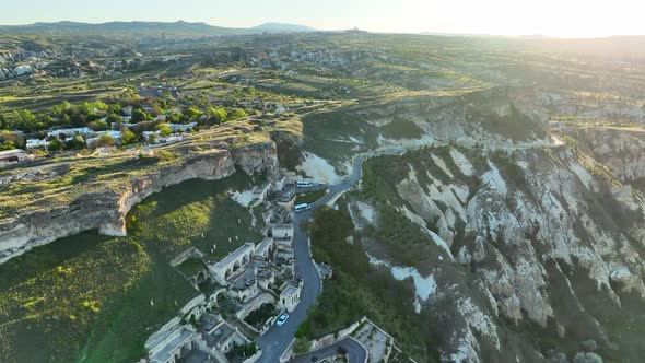 Great hotel in Cappadocia Aerial View 4 K Urgup City alt