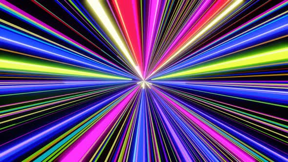 VJ Loop Rotation Speed light and stripes moving fast colorful background