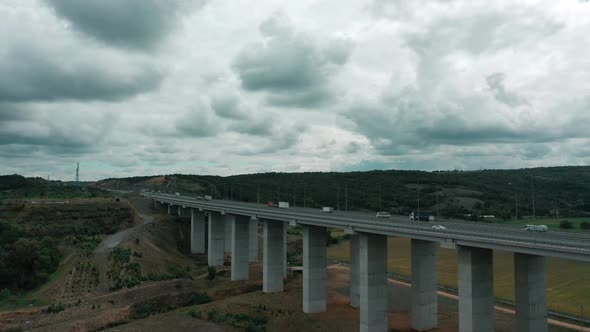 aerial view of viaduct