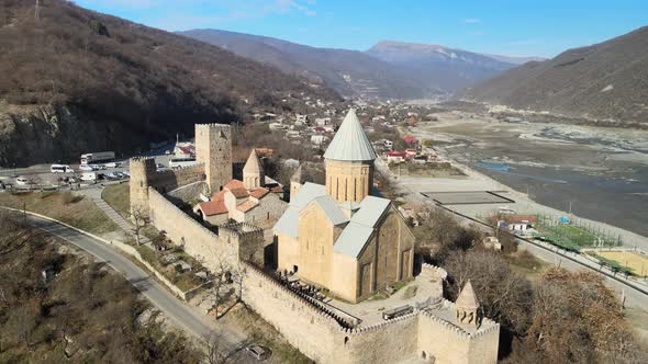 Scenic View of Ananuri Fortress Country of Georgia