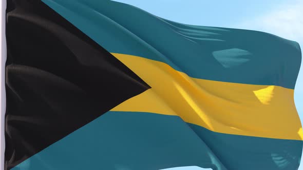 Bahamas Flag Looping Background