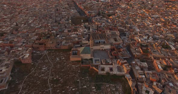 AERIAL: Old medina in Marrakech alt